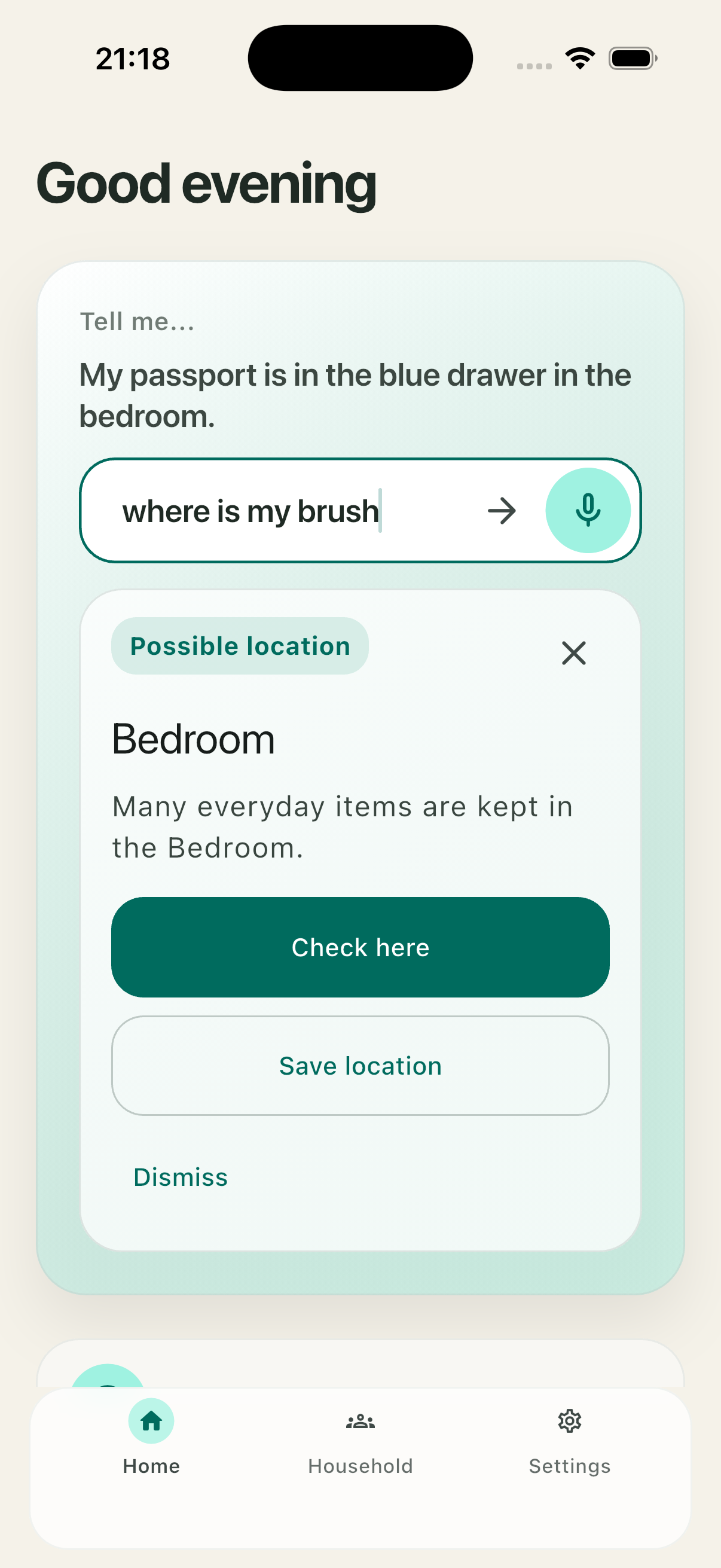 Placeholder screenshot for predictive recall and reminders