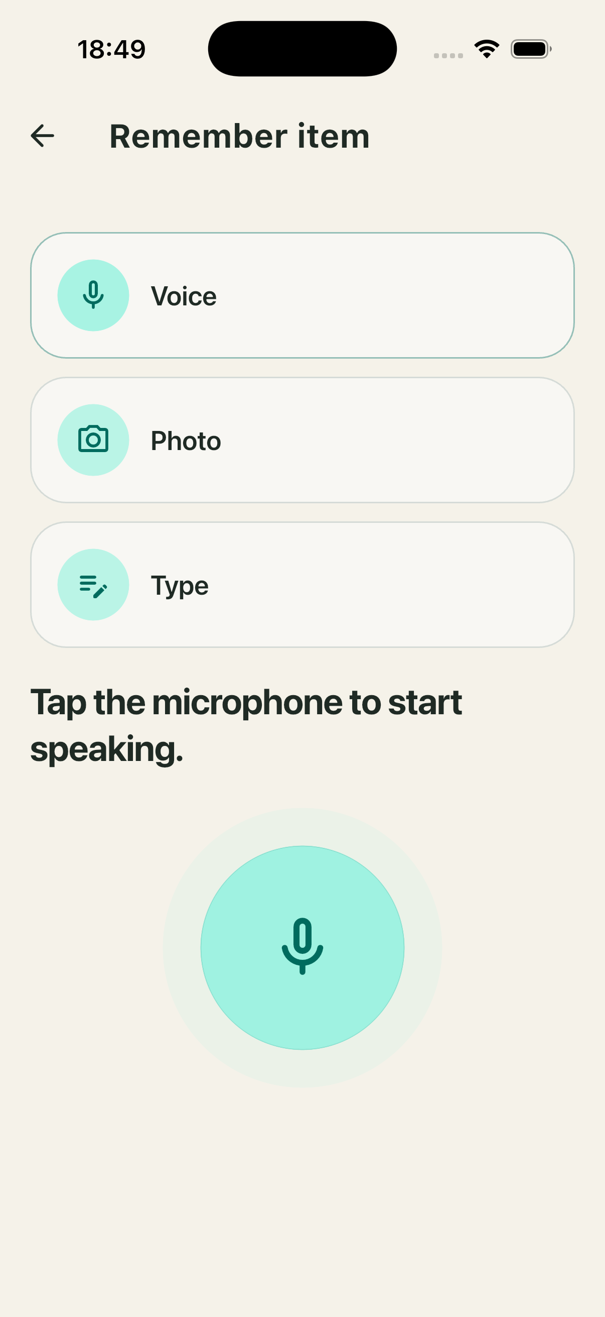 Placeholder screenshot showing how to save an item location